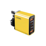Bộ sạc đa cổng TE-PD43 Type-C x 3, USB-A x 2 cho điện thoại di động / máy tính bảng, phích cắm UK, phích cắm UK