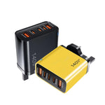 Bộ sạc đa cổng TE-PD43 Type-C x 3, USB-A x 2 cho điện thoại di động / máy tính bảng, phích cắm UK, phích cắm UK