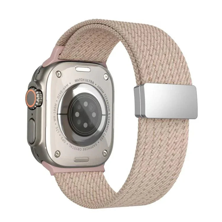Dây đồng hồ nylon đàn hồi bốn sợi khóa nam châm một màu, Dành cho Apple Watch 46mm / 49mm / 45mm / 44mm, Dành cho Apple Watch 42mm / 41mm / 40mm / 38mm