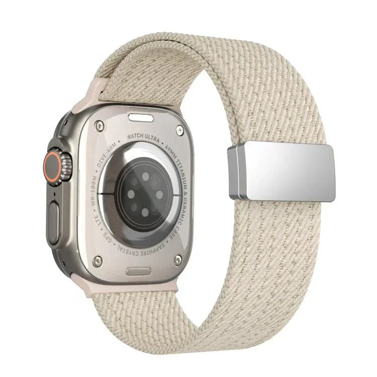 Dây đồng hồ nylon đàn hồi bốn sợi khóa nam châm một màu, Dành cho Apple Watch 46mm / 49mm / 45mm / 44mm, Dành cho Apple Watch 42mm / 41mm / 40mm / 38mm