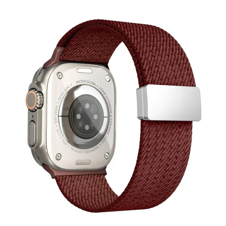 Dây đồng hồ nylon đàn hồi bốn sợi khóa nam châm một màu, Dành cho Apple Watch 46mm / 49mm / 45mm / 44mm, Dành cho Apple Watch 42mm / 41mm / 40mm / 38mm