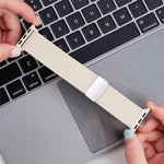 Dây đồng hồ nylon đàn hồi bốn sợi khóa nam châm một màu, Dành cho Apple Watch 46mm / 49mm / 45mm / 44mm, Dành cho Apple Watch 42mm / 41mm / 40mm / 38mm