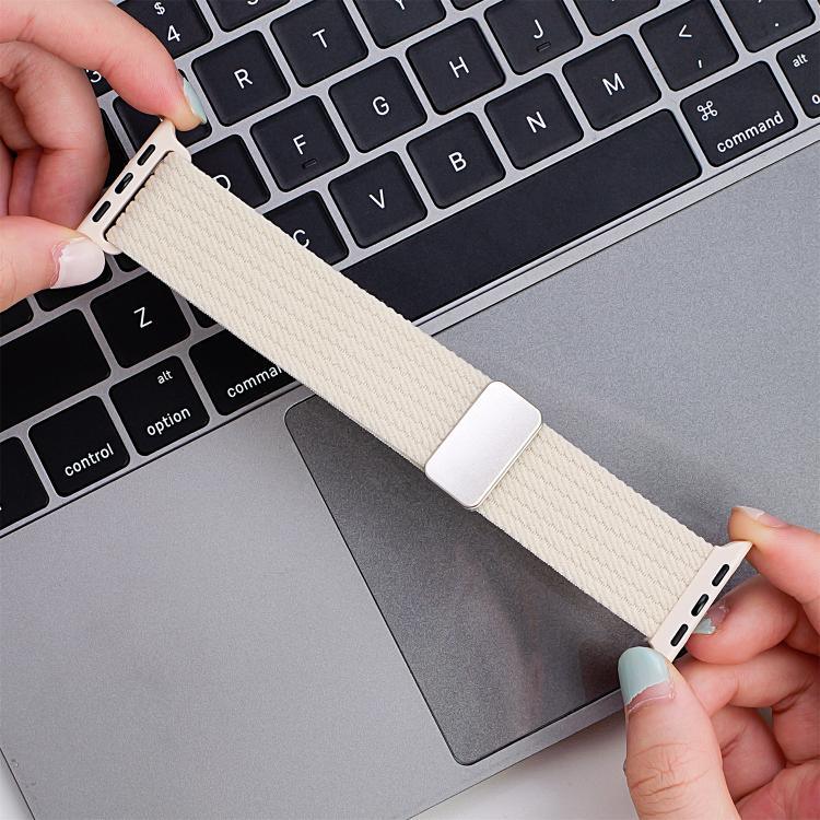 Dây đồng hồ nylon đàn hồi bốn sợi khóa nam châm một màu, Dành cho Apple Watch 46mm / 49mm / 45mm / 44mm, Dành cho Apple Watch 42mm / 41mm / 40mm / 38mm