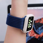 Dây đồng hồ nylon đàn hồi bốn sợi khóa nam châm một màu, Dành cho Apple Watch 46mm / 49mm / 45mm / 44mm, Dành cho Apple Watch 42mm / 41mm / 40mm / 38mm