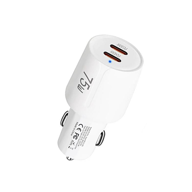 Sạc xe hơi sạc nhanh cổng đôi TE-P66 75W Type-C x 2 PD45W, TE-P66