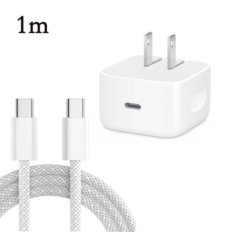 Bộ sạc gập A3365 PD40W USB-C / Type-C với cáp dữ liệu Type-C to Type-C, phích cắm US, phích cắm US + cáp Type-C 1m, phích cắm US + cáp Type-C 2m