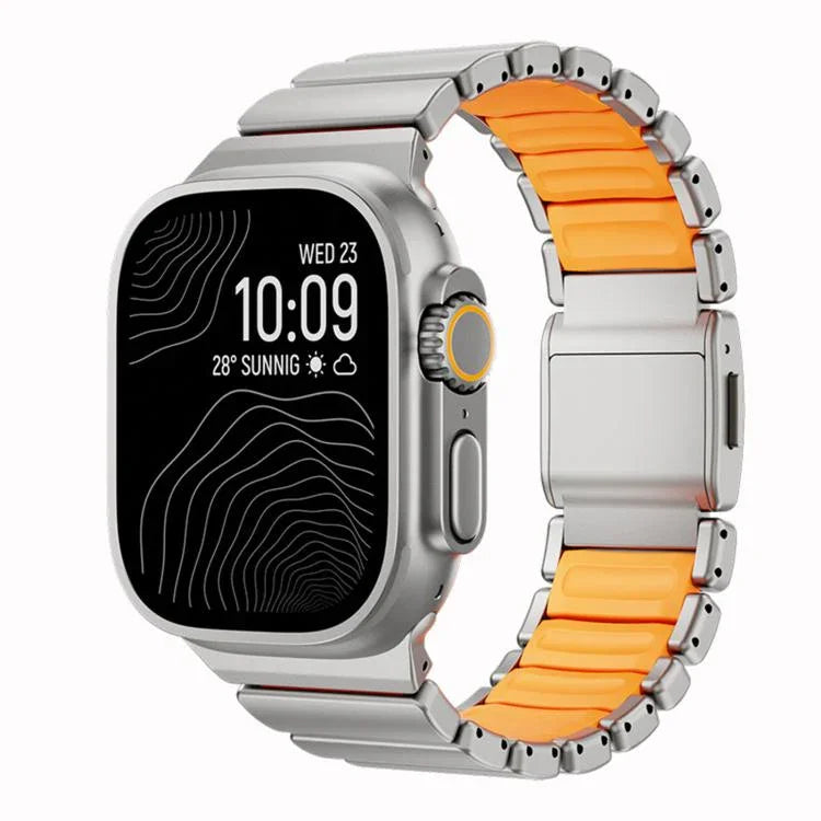 Dây đồng hồ kim loại titan khóa nam châm Norman, Dành cho Apple Watch 46mm / 49mm / 45mm / 44mm