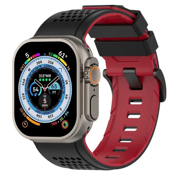 Dây đồng hồ silicone thoáng khí họa tiết caro, Dành cho Apple Watch 46mm / 49mm / 45mm / 44mm