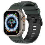 Dây đồng hồ silicone thoáng khí họa tiết caro, Dành cho Apple Watch 46mm / 49mm / 45mm / 44mm