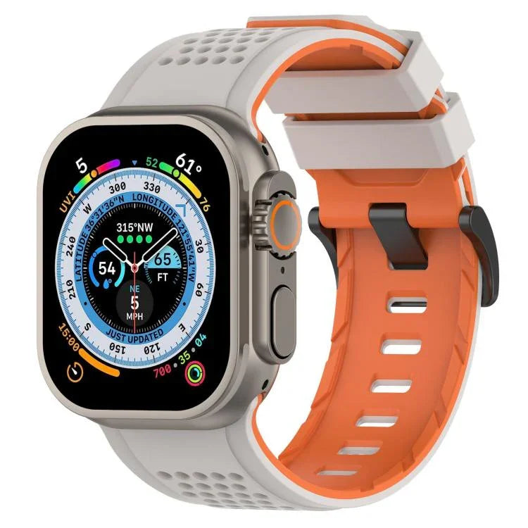 Dây đồng hồ silicone thoáng khí họa tiết caro, Dành cho Apple Watch 46mm / 49mm / 45mm / 44mm