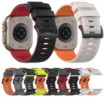 Dây đồng hồ silicone thoáng khí họa tiết caro, Dành cho Apple Watch 46mm / 49mm / 45mm / 44mm