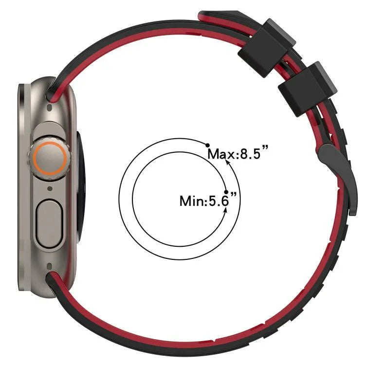 Dây đồng hồ silicone thoáng khí họa tiết caro, Dành cho Apple Watch 46mm / 49mm / 45mm / 44mm