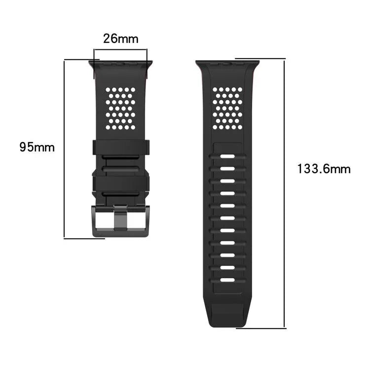 Dây đồng hồ silicone thoáng khí họa tiết caro, Dành cho Apple Watch 46mm / 49mm / 45mm / 44mm