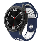 Dây đồng hồ silicone khóa ngược hai màu, Dành cho Samsung Galaxy Watch FE / 7 / 6 / 5 / 4