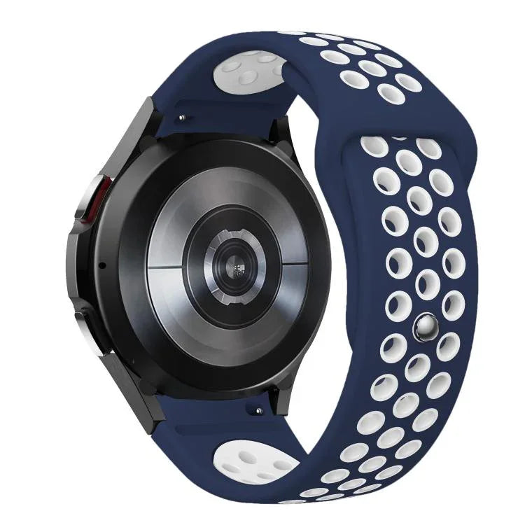 Dây đồng hồ silicone khóa ngược hai màu, Dành cho Samsung Galaxy Watch FE / 7 / 6 / 5 / 4