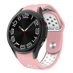Dây đồng hồ silicone khóa ngược hai màu, Dành cho Samsung Galaxy Watch FE / 7 / 6 / 5 / 4