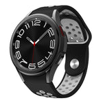 Dây đồng hồ silicone khóa ngược hai màu, Dành cho Samsung Galaxy Watch FE / 7 / 6 / 5 / 4