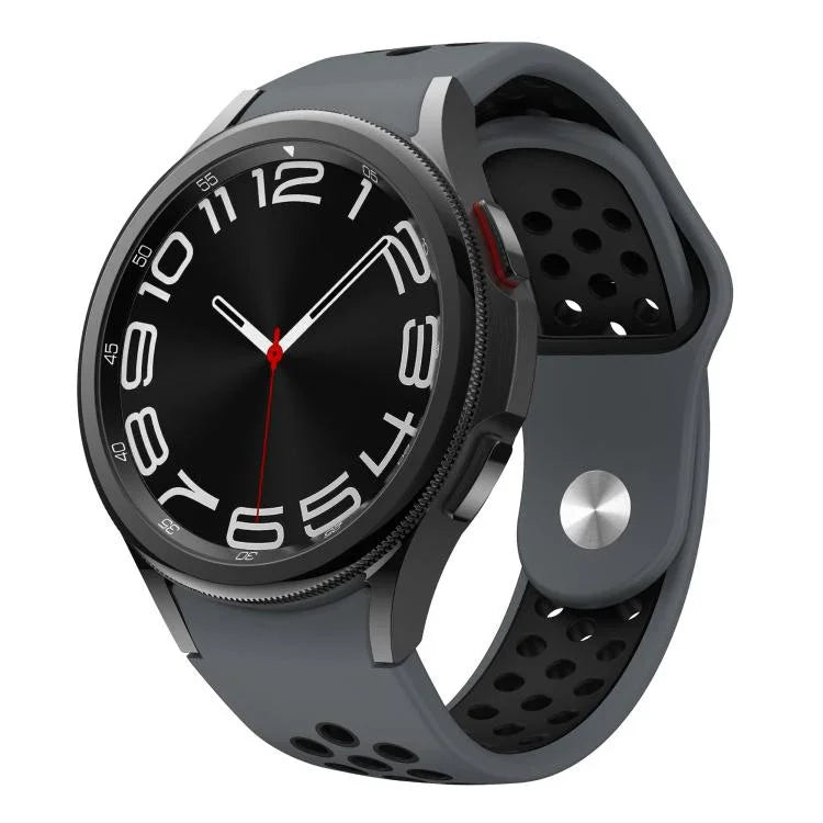 Dây đồng hồ silicone khóa ngược hai màu, Dành cho Samsung Galaxy Watch FE / 7 / 6 / 5 / 4