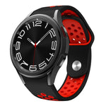 Dây đồng hồ silicone khóa ngược hai màu, Dành cho Samsung Galaxy Watch FE / 7 / 6 / 5 / 4