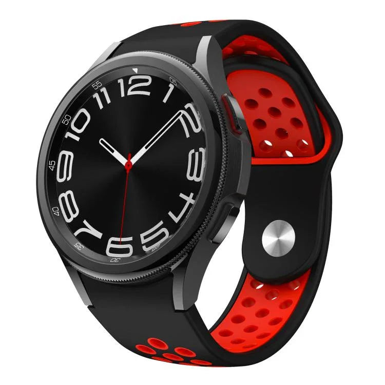 Dây đồng hồ silicone khóa ngược hai màu, Dành cho Samsung Galaxy Watch FE / 7 / 6 / 5 / 4