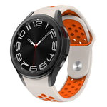 Dây đồng hồ silicone khóa ngược hai màu, Dành cho Samsung Galaxy Watch FE / 7 / 6 / 5 / 4
