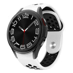 Dây đồng hồ silicone khóa ngược hai màu, Dành cho Samsung Galaxy Watch FE / 7 / 6 / 5 / 4
