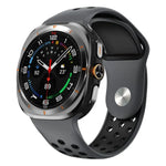 Dây đồng hồ silicone khóa ngược lỗ tròn hai màu, Dành cho Samsung Galaxy Watch Ultra 47mm / Ultra 2025
