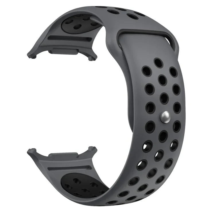 Dây đồng hồ silicone khóa ngược lỗ tròn hai màu, Dành cho Samsung Galaxy Watch Ultra 47mm / Ultra 2025