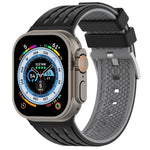 Dây đồng hồ silicone thoáng khí hai màu lỗ dọc, Dành cho Apple Watch 46mm/ 49mm / 45mm / 44mm
