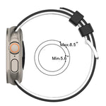 Dây đồng hồ silicone thoáng khí hai màu lỗ dọc, Dành cho Apple Watch 46mm/ 49mm / 45mm / 44mm