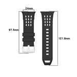 Dây đồng hồ silicone thoáng khí hai màu lỗ dọc, Dành cho Apple Watch 46mm/ 49mm / 45mm / 44mm