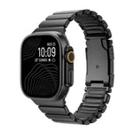 Dây đồng hồ silicone kim loại titan hai màu khóa rùa, Dành cho Apple Watch 46mm/ 49mm / 45mm / 44mm