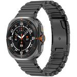 Dây đồng hồ silicone kim loại titan hai màu khóa rùa, Dành cho Samsung Galaxy Watch8 / 8 Classic
