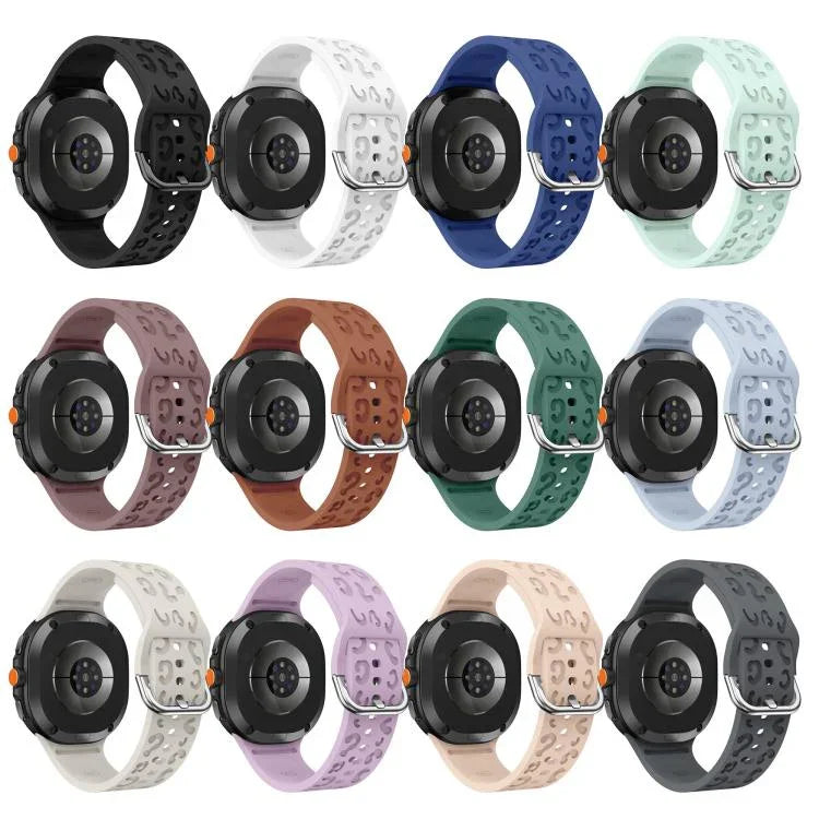 Dây đồng hồ silicone họa tiết báo, Dành cho Samsung Galaxy Watch8 / Watch8 Classic