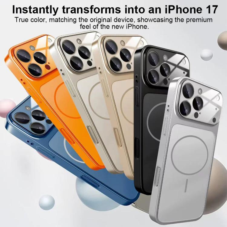 Ốp lưng điện thoại MagSafe mờ có cửa sổ ống kính lớn 17, dành cho iPhone 17 Pro Max, iPhone 17 Pro, iPhone 17, iPhone Air, iPhone 16 Pro Max, iPhone 16 Pro, iPhone 16 Plus, iPhone 16