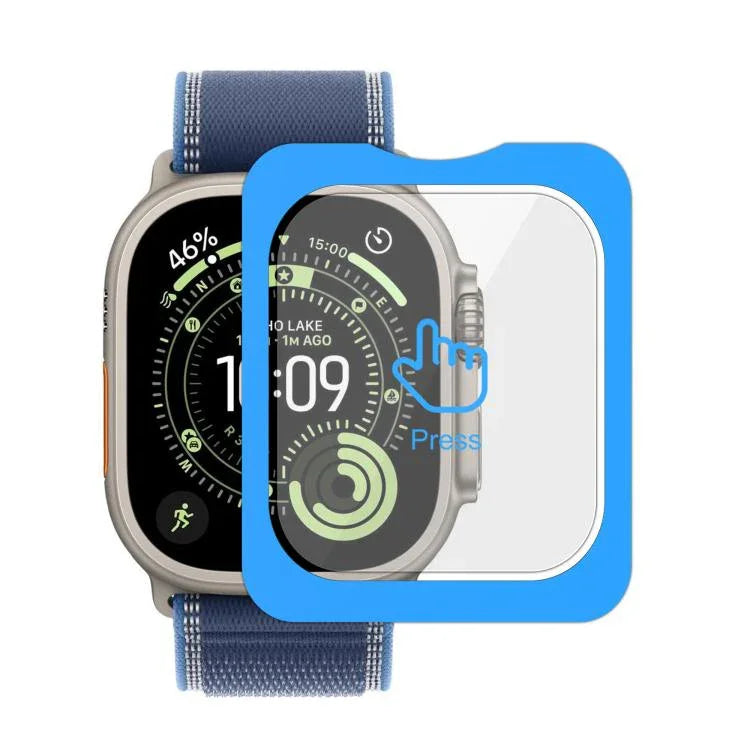Miếng dán kính cường lực chống dấu vân tay toàn màn hình HD dễ lắp đặt, Dành cho Apple Watch Ultra 3 / 2 / 1 49mm