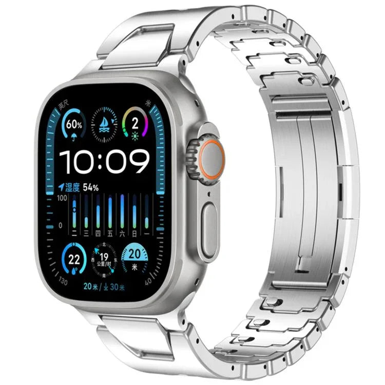 Dây đồng hồ thép không gỉ khóa bướm QuickB kiểu H, dành cho Apple Watch 44mm / 45mm / 46mm / 49mm, dành cho Apple Watch 42mm / 41mm / 40mm / 38mm