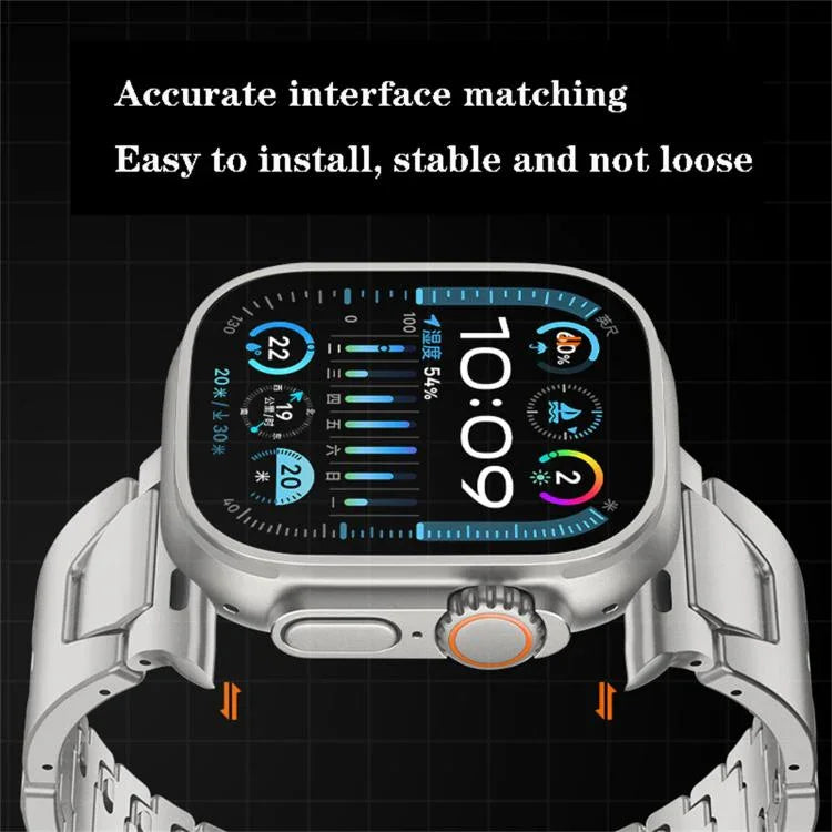 Dây đồng hồ thép không gỉ khóa bướm QuickB kiểu H, dành cho Apple Watch 44mm / 45mm / 46mm / 49mm, dành cho Apple Watch 42mm / 41mm / 40mm / 38mm