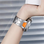 Dây đồng hồ thép không gỉ khóa bướm QuickB kiểu H, dành cho Apple Watch 44mm / 45mm / 46mm / 49mm, dành cho Apple Watch 42mm / 41mm / 40mm / 38mm