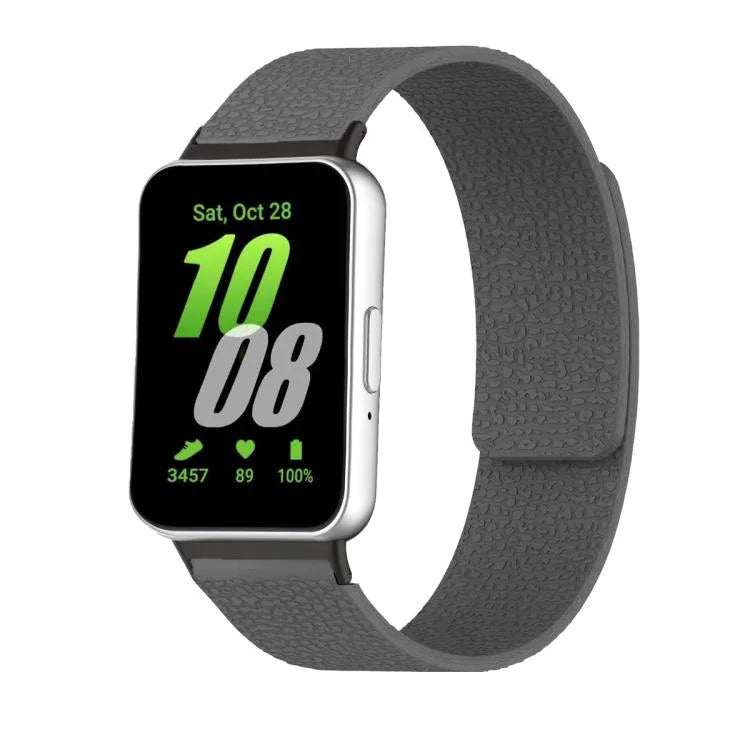 Dây đồng hồ silicone mềm từ tính họa tiết vỏ quả vải, Dành cho Samsung Galaxy Fit3