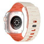 Dây đồng hồ silicone nam châm chốt đơn dập nổi hình ngựa, dành cho Apple Watch 46mm / 49mm / 45mm / 44mm
