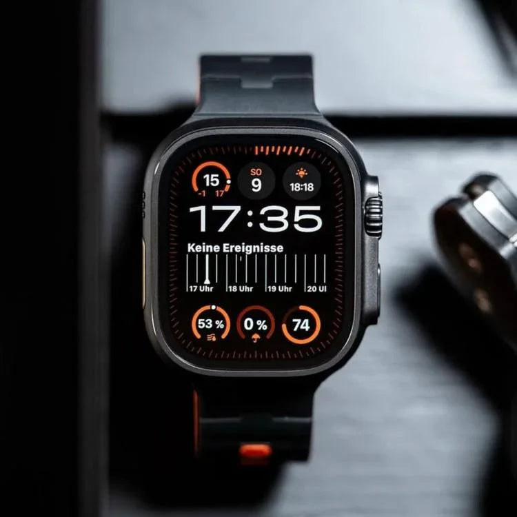 Dây đồng hồ silicone nam châm chốt đơn dập nổi hình ngựa, dành cho Apple Watch 46mm / 49mm / 45mm / 44mm