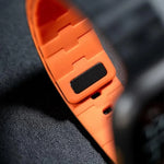 Dây đồng hồ silicone nam châm chốt đơn dập nổi hình ngựa, dành cho Apple Watch 46mm / 49mm / 45mm / 44mm