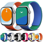 Dây đồng hồ silicone nam châm hai tông màu họa tiết vỏ quả vải, dành cho Apple Watch 46mm / 49mm / 45mm / 44mm, dành cho Apple Watch 42mm / 41mm / 40mm / 38mm