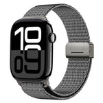 Dây đồng hồ kim loại titan toàn phần khóa nam châm Milanese, dành cho Apple Watch 46mm / 49mm / 45mm / 44mm
