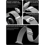 Dây đồng hồ kim loại titan toàn phần khóa nam châm Milanese, dành cho Apple Watch 46mm / 49mm / 45mm / 44mm