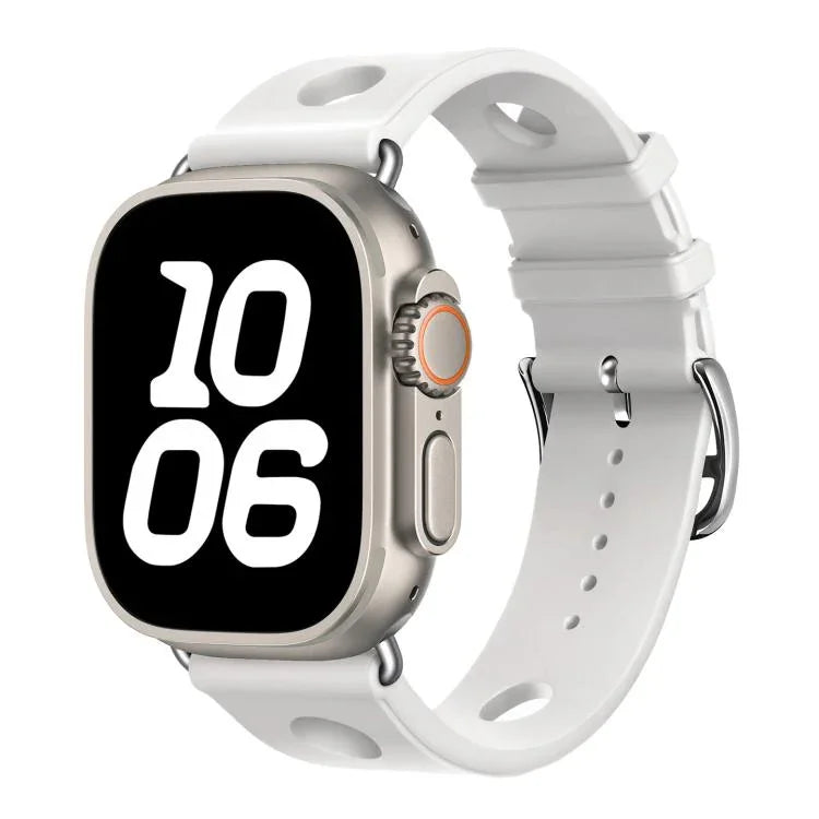 Dây đồng hồ silicone lỗ khóa thang, dành cho Apple Watch 46mm / 49mm / 45mm / 44mm, dành cho Apple Watch 42mm / 41mm / 40mm / 38mm