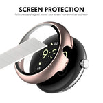 Miếng dán kính cường lực phủ toàn bộ ENKAY Hat-Prince tích hợp ốp PC cho Google Pixel Watch 4 45mm, Dành cho Google Pixel Watch 4 41mm