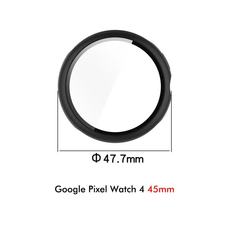 Miếng dán kính cường lực phủ toàn bộ ENKAY Hat-Prince tích hợp ốp PC cho Google Pixel Watch 4 45mm, Dành cho Google Pixel Watch 4 41mm