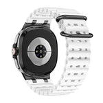 Dây đồng hồ silicone khóa vòng đen lỗ thoáng đại dương, Dành cho Samsung Galaxy Watch8 / Watch8 Classic